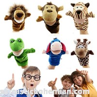 COSHAYSOO Hand Puppets Animal Friends Deluxe Kids with Working Mouth Pack of 6 for Imaginative Play B07JFJRRDG
